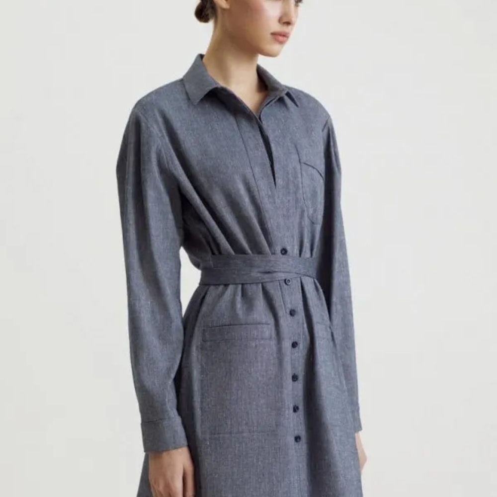 Elegant Dress Romper Jumpsuit Linen Blend Button Down,Massimo Dutty Aesthetics